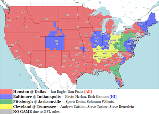 Illustration for article titled Your NFL Week 5 Viewing Maps